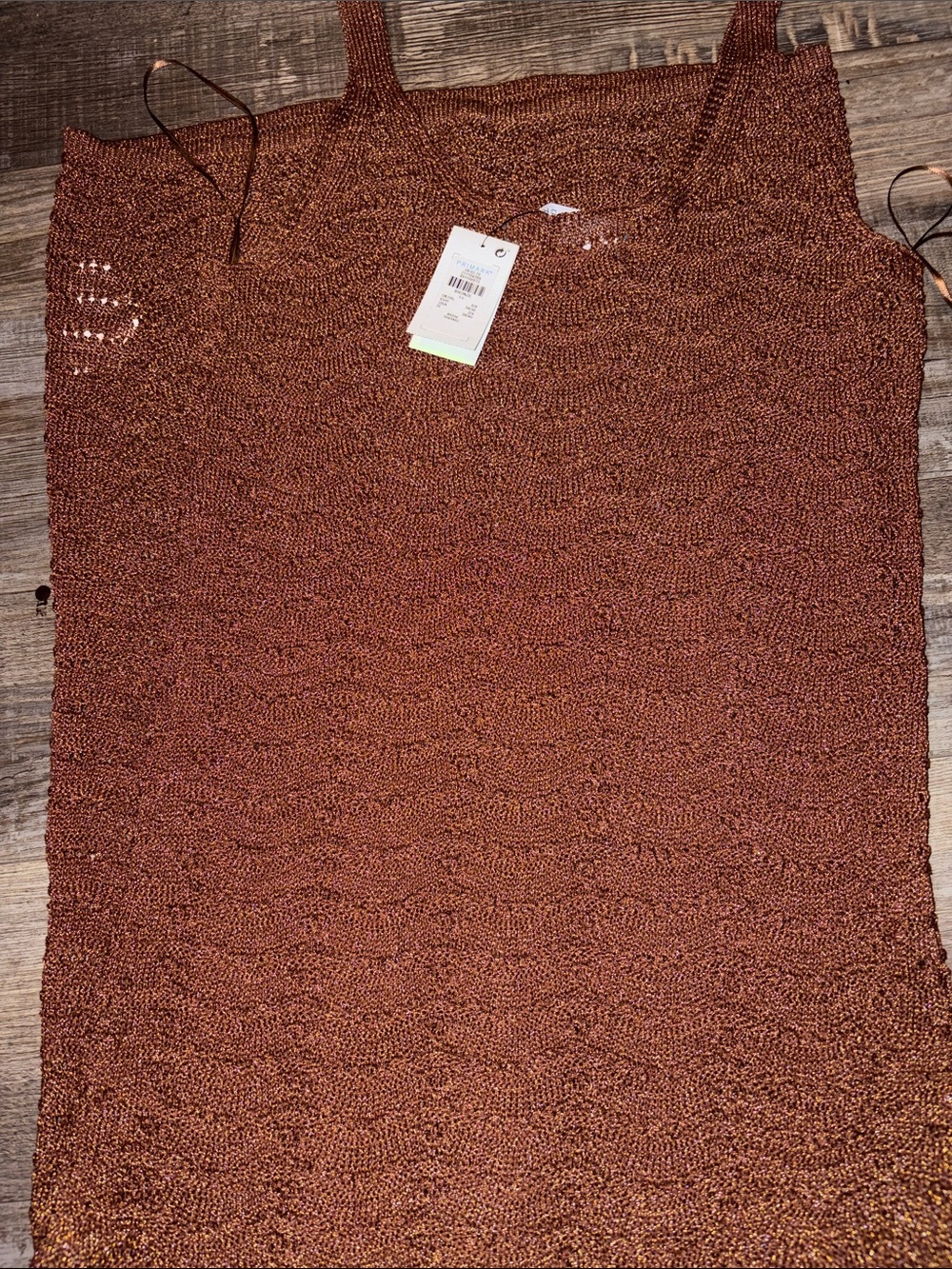 Copper Knit Tank Dress